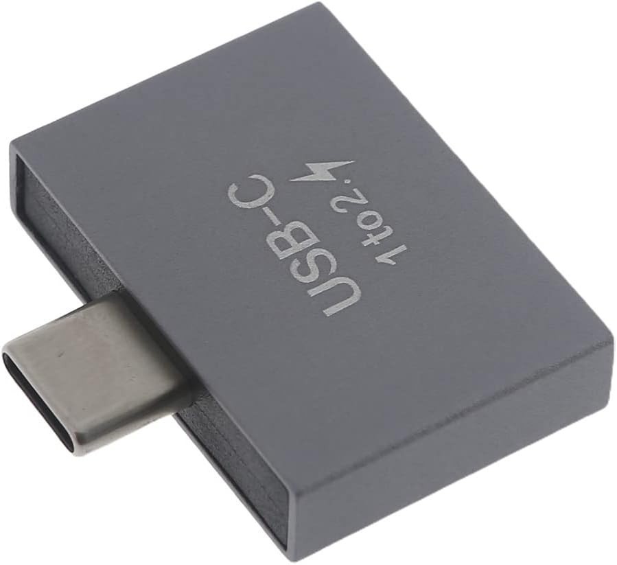 USB C Splitter Adapter - 2.8x2.8cm, Gray for Fast Charging and Data Connectivity
