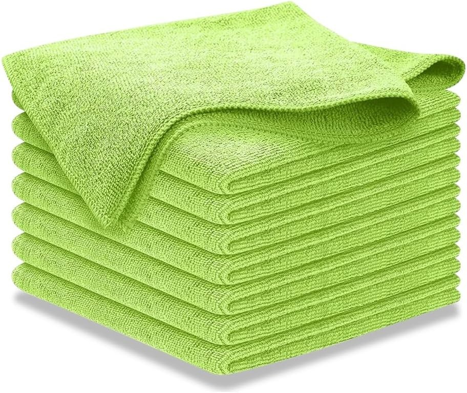10x Grip-Root Weave Microfiber Cloths - 8 Pack for Ultimate Absorbency & Shine