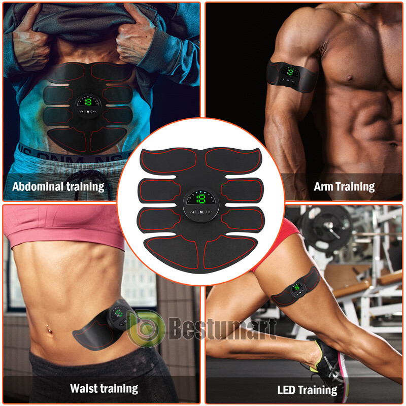 Ultimate EMS AB & Arms Muscle Simulator ABS Training Abdominal Trainer Pad Sets