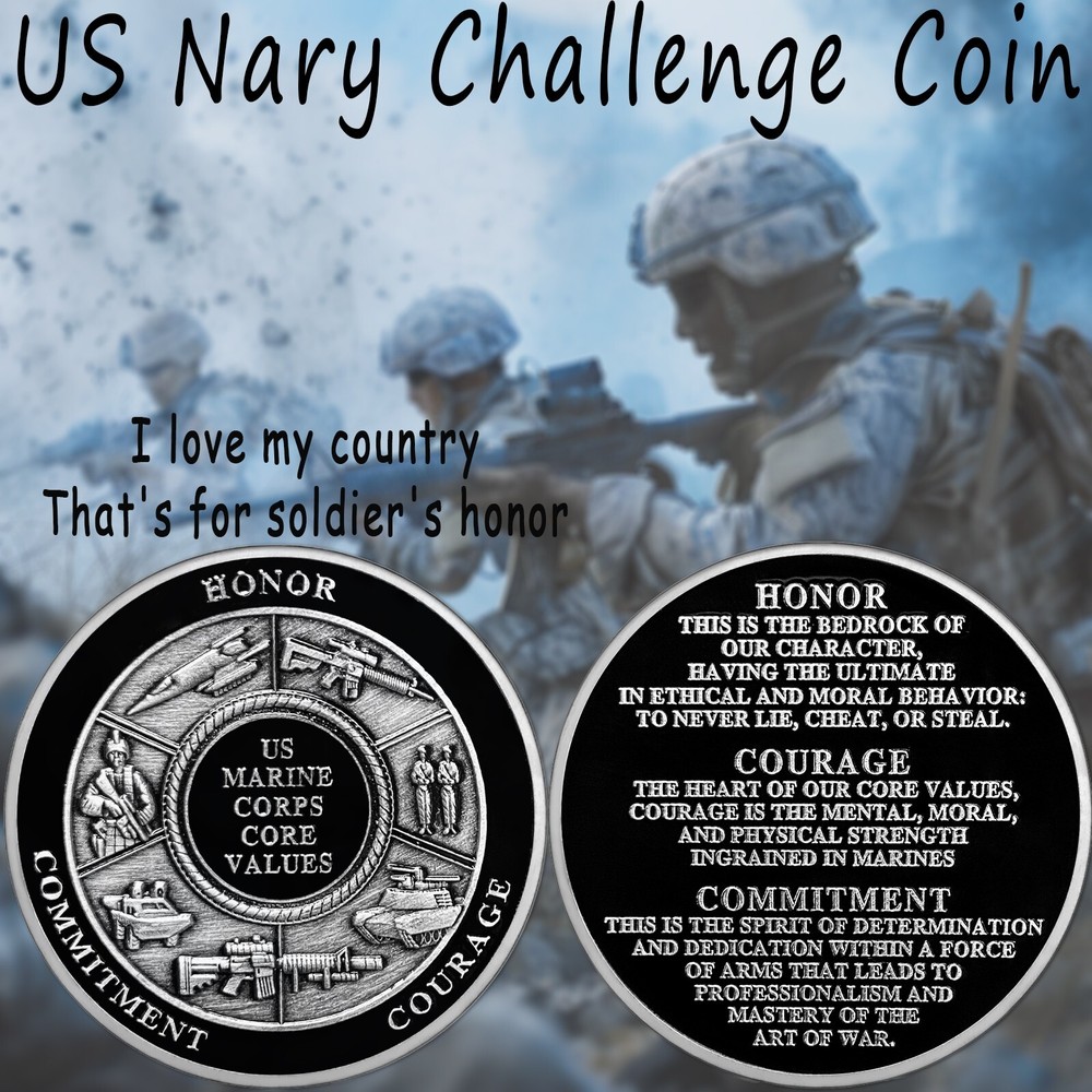 US Navy Special Operations Command Challenge Coin | US Marine Corps Core Values
