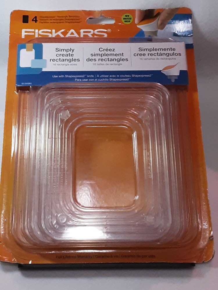 Fiskars Shapexpress 2 Rectangle Templates use w/shapexpress knife NOT included