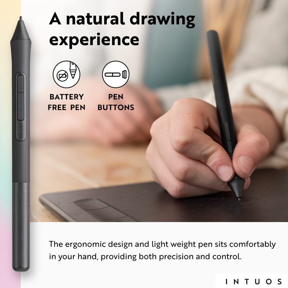 Wacom Intuos Wireless Graphics Tablet Medium Black, New