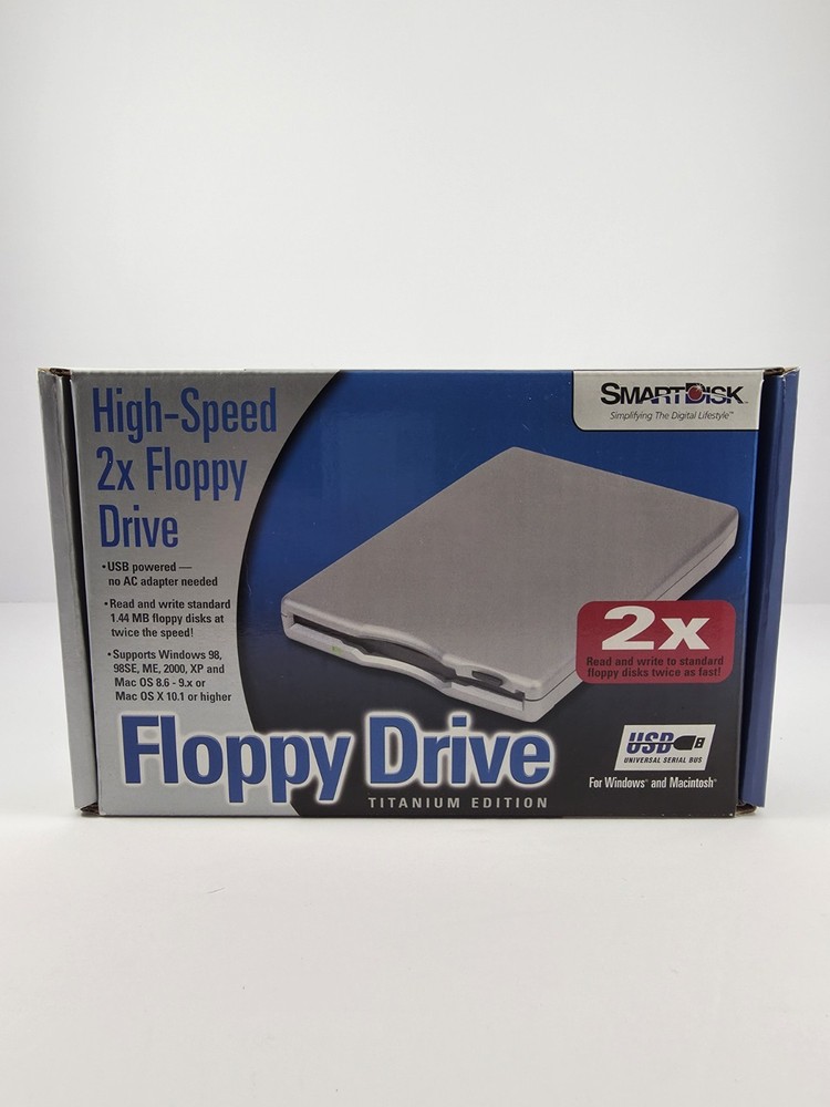 External USB Powered 2x Floppy Drive SmartDisk New