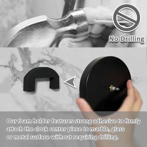 Large Wall Clock 3D Clock Hands with Clock Mechanism & Wall Sticker Wall
