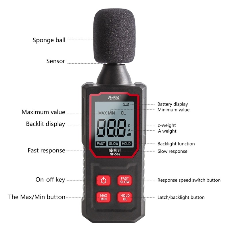 Professional Sound Analyzers Highly Sensitive Decibel Meter for Noise