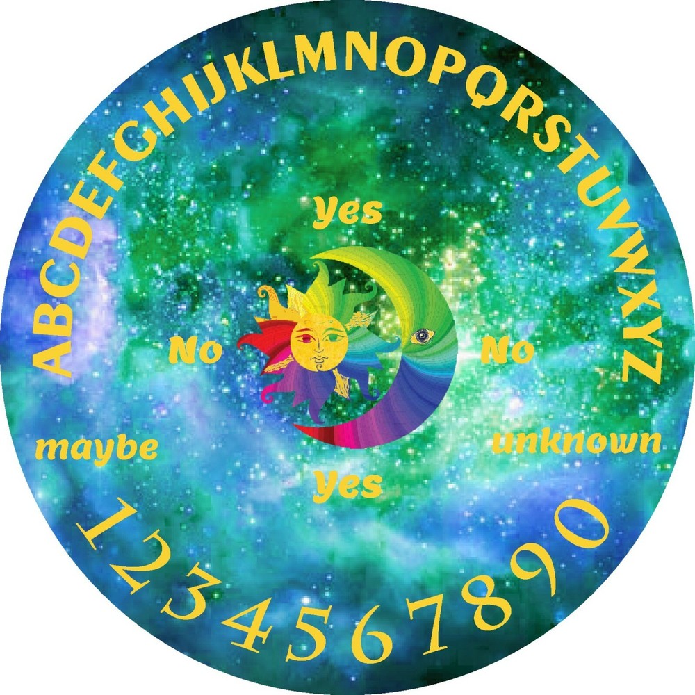 5" Pendulum Board - Dowsing Divination Message Board "Rainbow Galaxy"