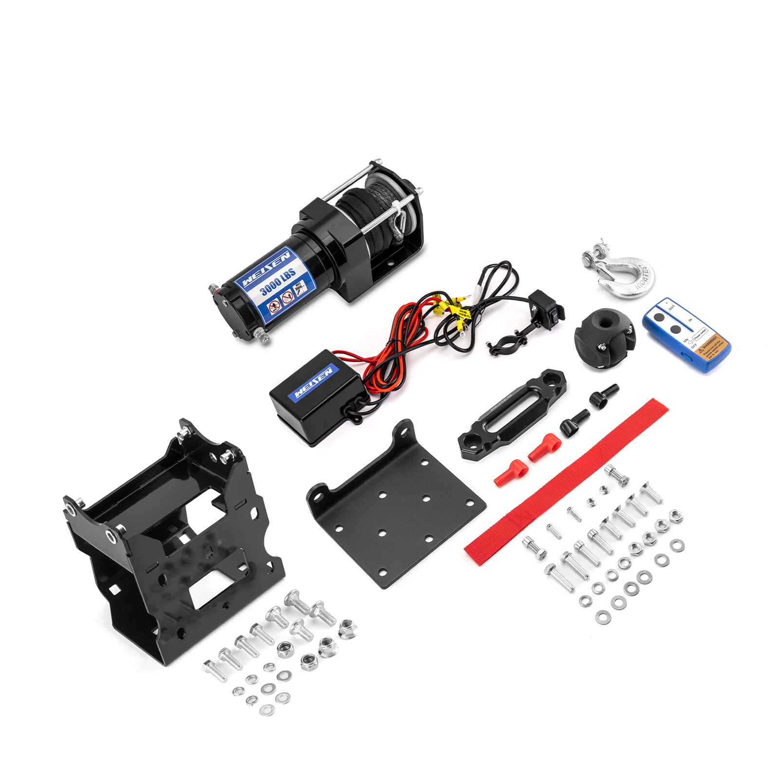 For Polaris Sportsman 570 Winch and Mount Plate Kit 2014-2025 3000 lbs ATV