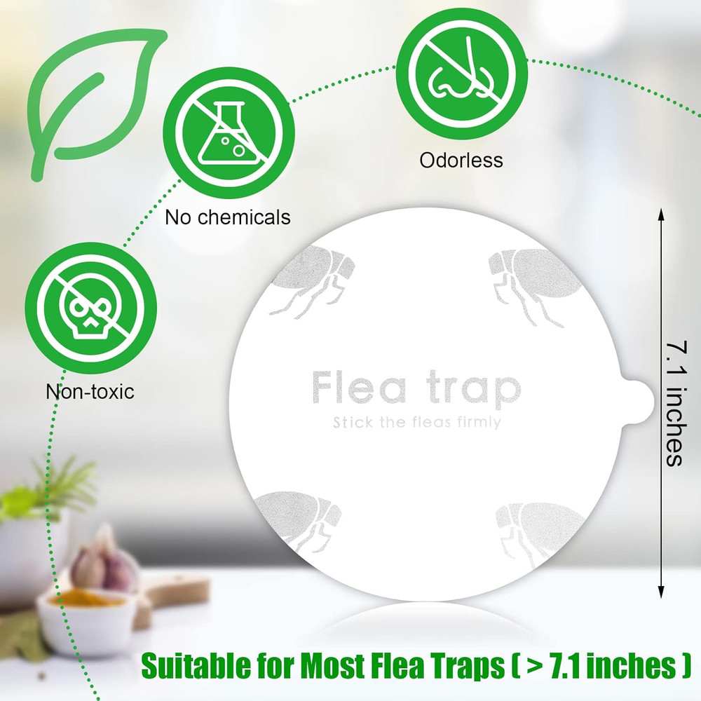 Flea Trap Refill Discs Sticky Fly Trap Refill Glue Board Refills Double Layer Ad