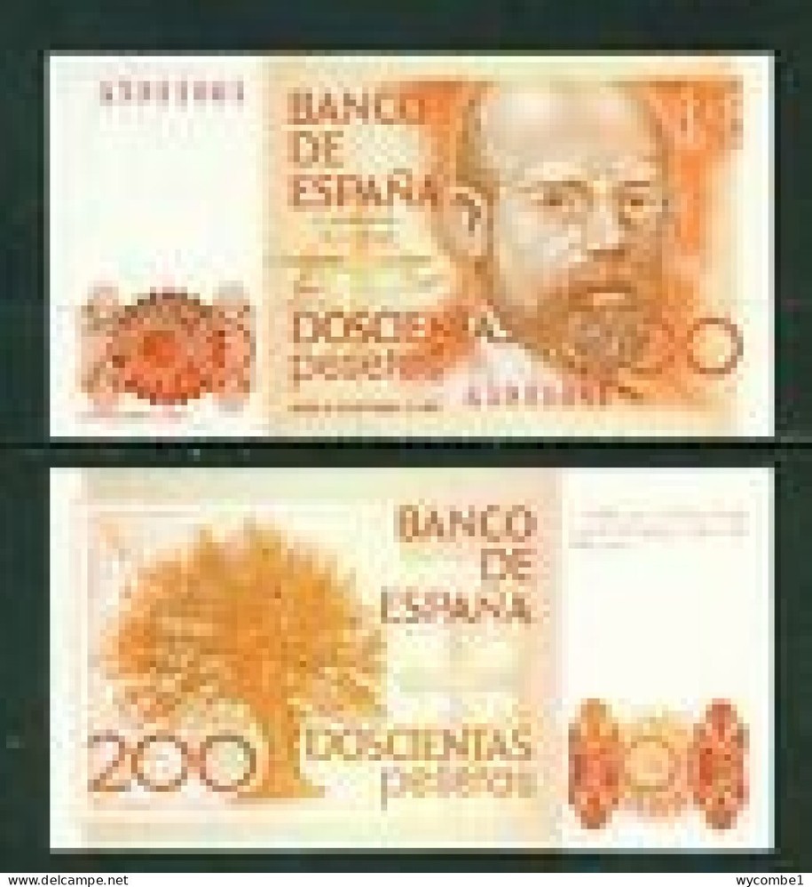 SPAIN - 1980 200 Pesetas UNC