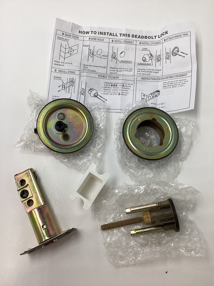 ADJUSTABLE DEADBOLT LOCK CYLINDER BRASS MATERIAL
