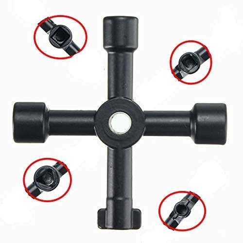 4-Way Multifunctional Utilities Key Tool for Electric Water Gas Meter Boxes