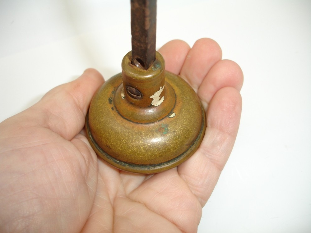 Antique Victorian ornate bronze HEART doorknob set brass CORBIN hardware knobs