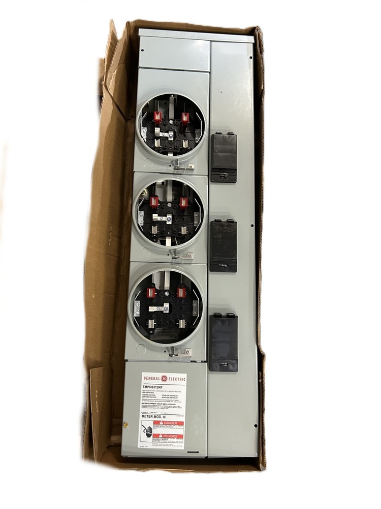 GE TMPR8312RF Ringless Modular Metering Meter Stack 800A 3-Socket 208Y/120VAC