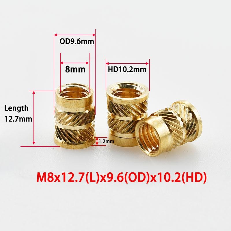 NEW Copper Threaded Insert Nuts M2–M8 Knurled Heat Set for 3D Print & Notebook