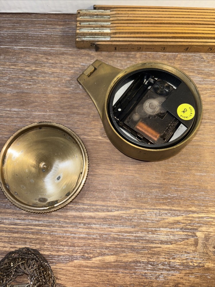 Brass Flip Open Milson & Louis Clock Nice Patina