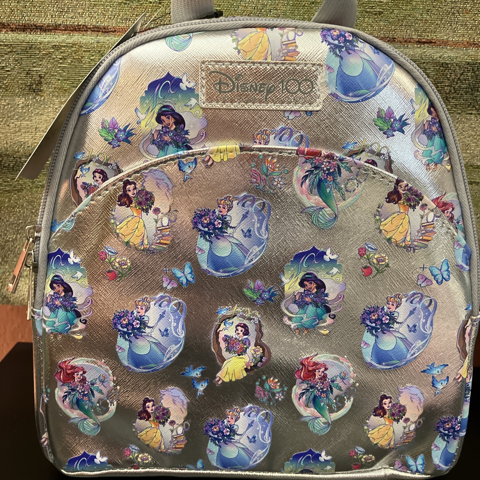 Disney Princesses 100th All Over Print Mini Backpack-NWT