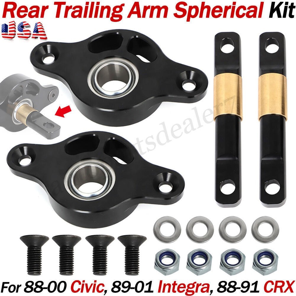 For 1989-01 Integra, 88-00 Civic Rear Trailing Arm Spherical Bearing Bushing Kit