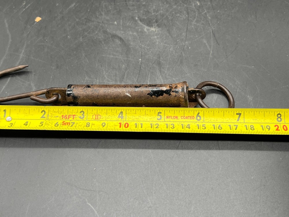 ANTIQUE 25lbs POCKET SPRING BALANCE SCALE