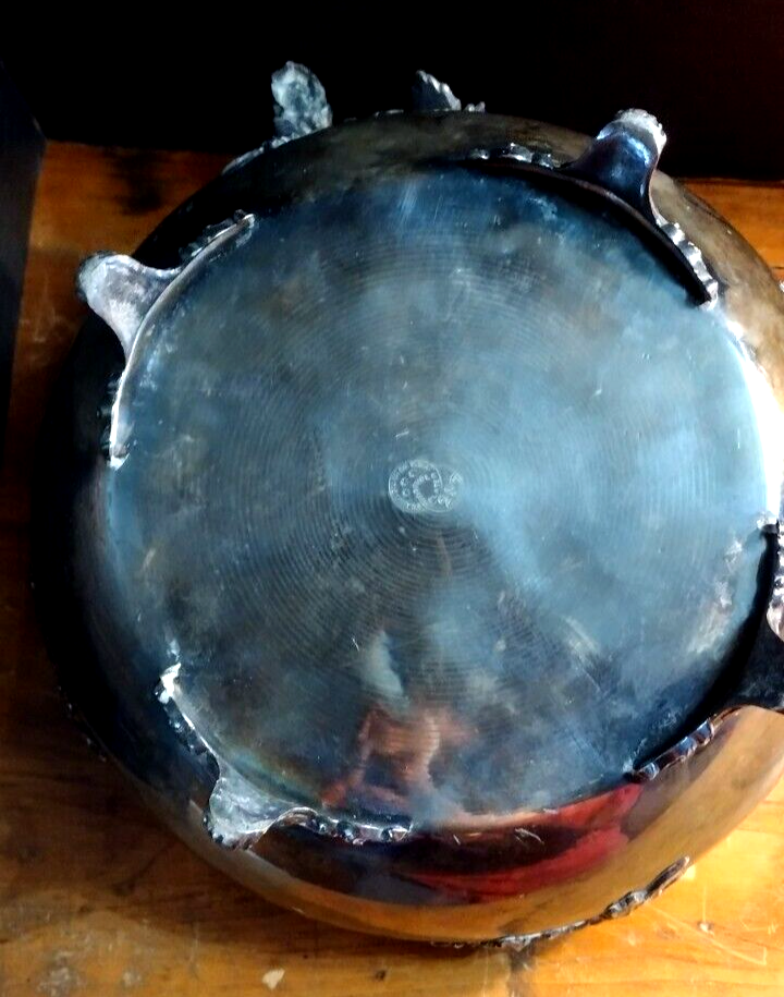 VICTORIAN SILVERPLATE FIGURAL SQUIRREL NUT BOWL EUREKA SILVER CO.