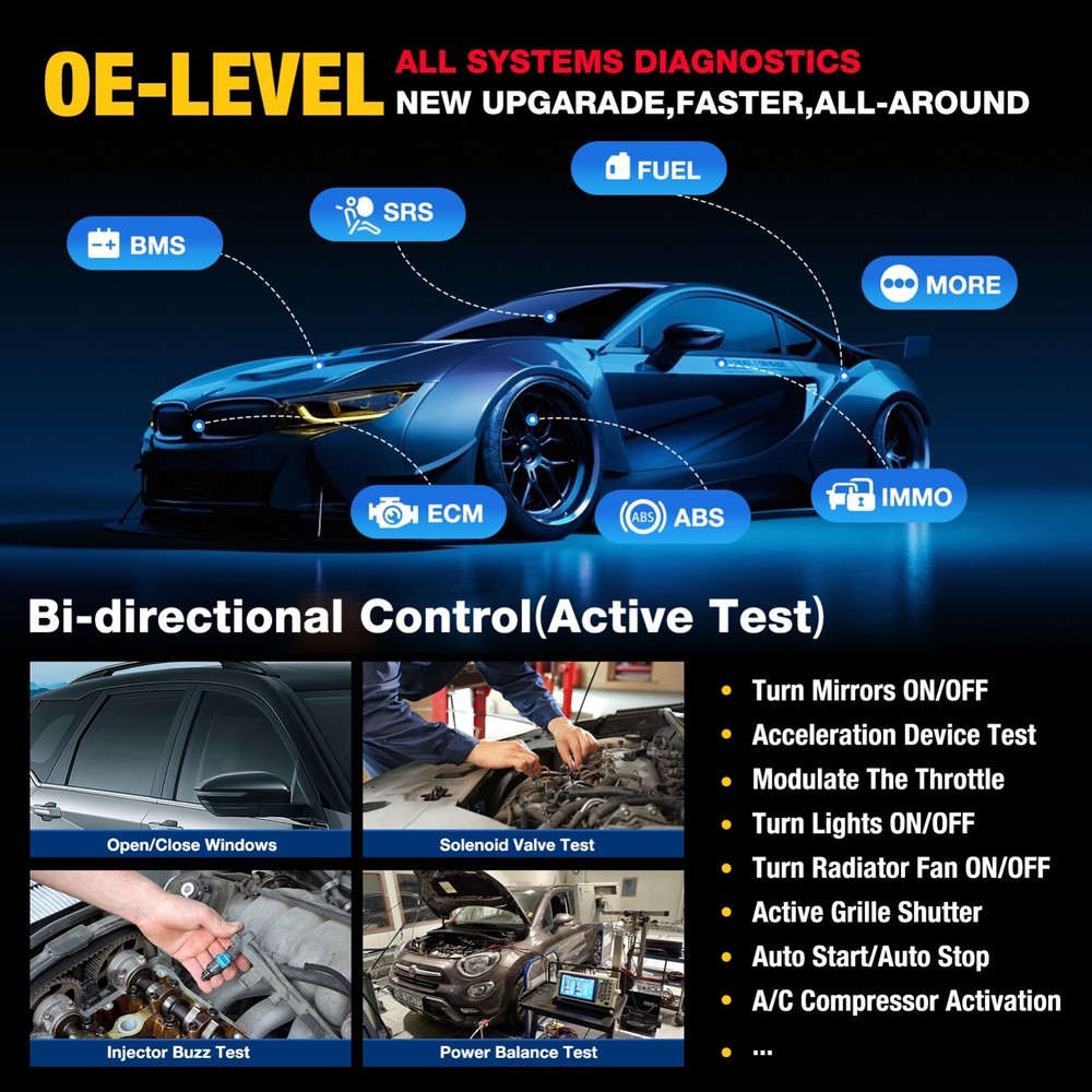 KINGBOLEN K6 PRO Elite OBD2 Car Diagnostic Tool Scanner ECU Key Coding TPMS IMMO