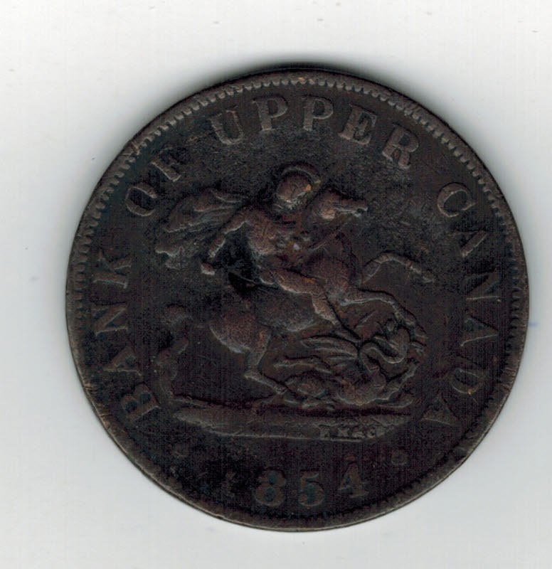 1854 Upper Canada Half Penny