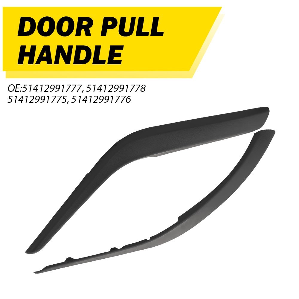 2PCS Inner Black Interior Door Pull Handle Panel Trim For X1 BMW E84 2009-2015