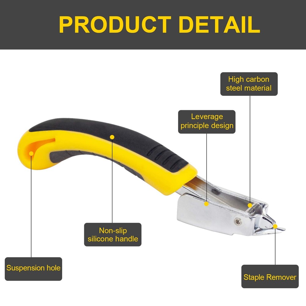 Staple Remover Staple Puller Tool with Ergonomic Handle Upholstery and Constr...