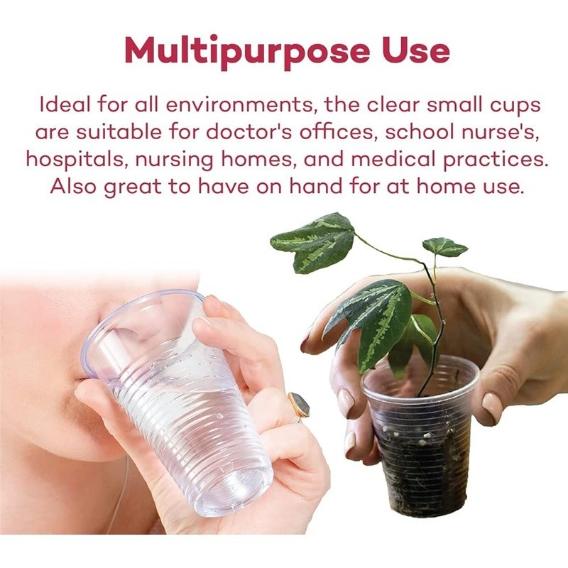 Disposable Clear Cups Professional Quality Multi-Use Bulk Pack Hygienic Solution