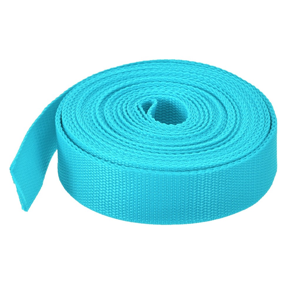 Lightweight Polypropylene Webbing Strap 3.8cm 10 Yard Light Blue