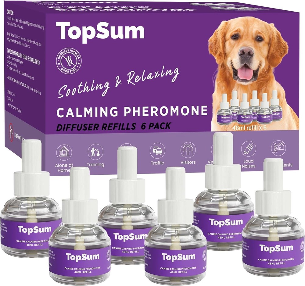 Ultimate Dog Calming Diffuser Kit – 750 Sq Ft Coverage, 6 Refills Included