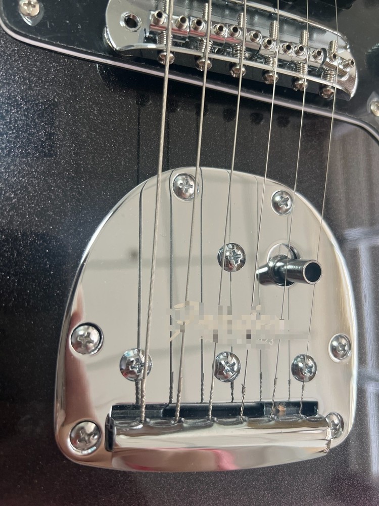 Jazz style electric guitar purple gradient solid silver hardware