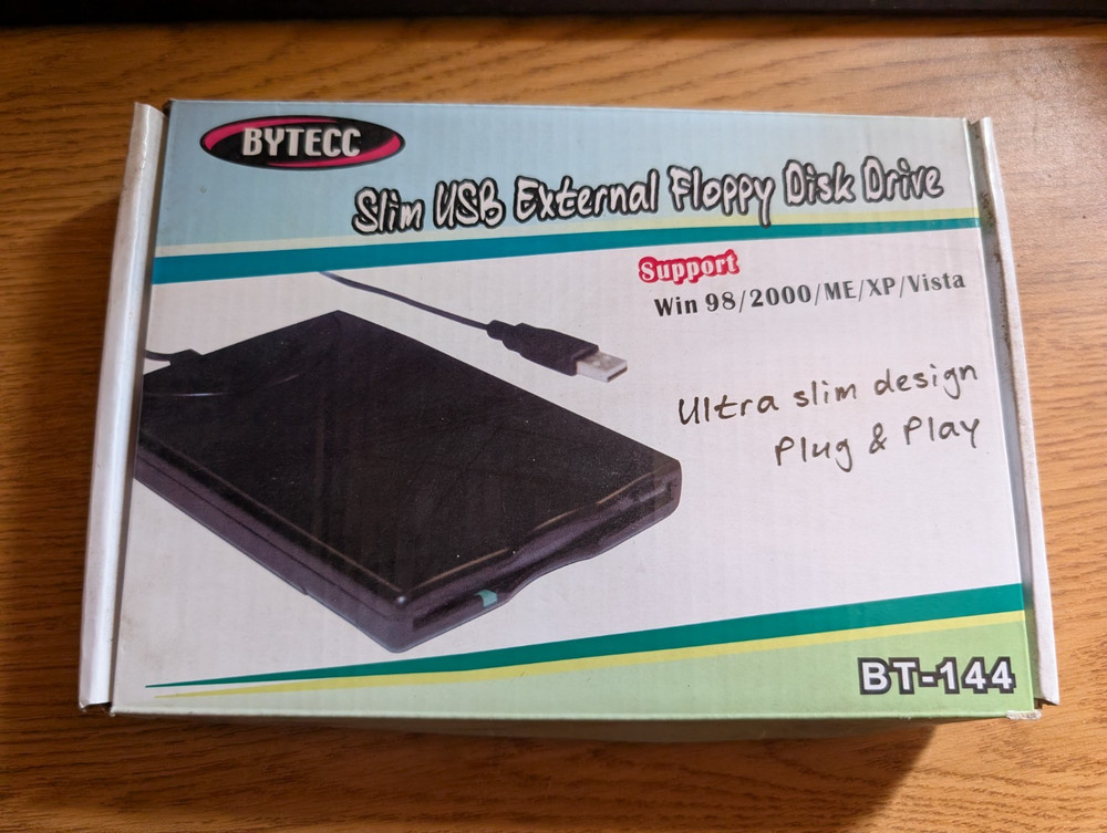 Bytecc Slim USB External Floppy Disk Drive