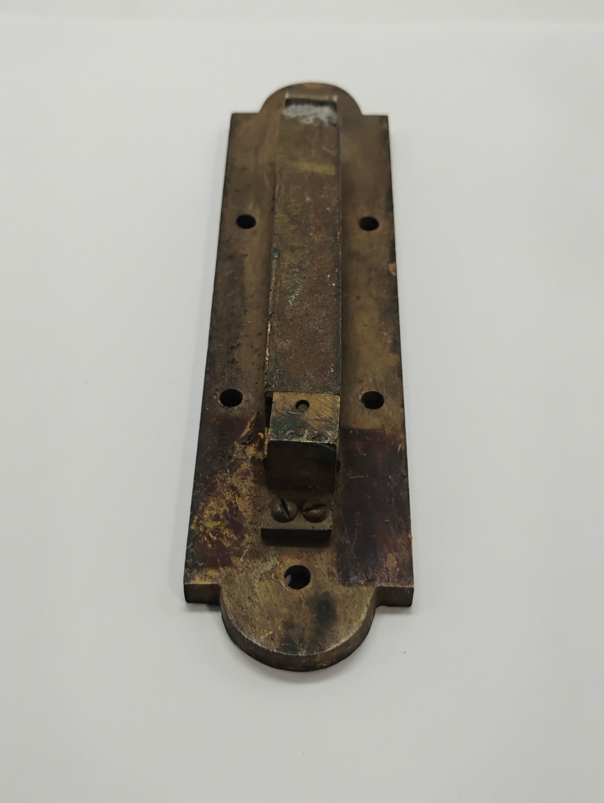 Vintage Antique Solid Brass Bubble Level Keystone Insert