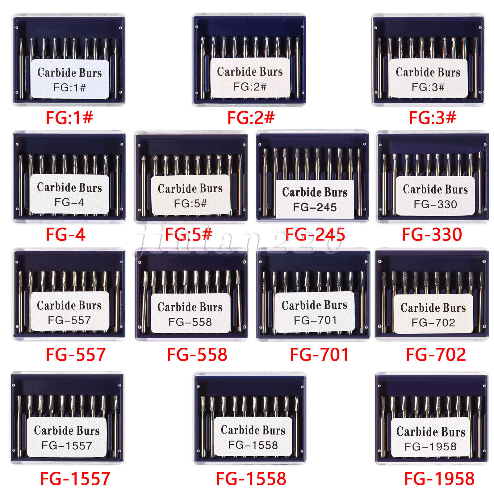 10-100 Dental FG Fresas de carburo de tungsteno Fit Alta Velocidad pieza de mano