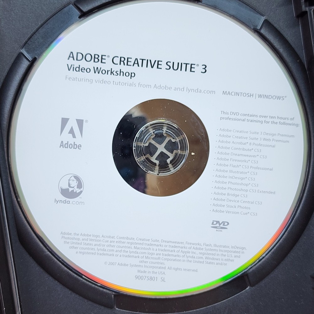 Adobe Creative Suite 3 Design Premium Macintosh 5 DISC Student Licensing Require
