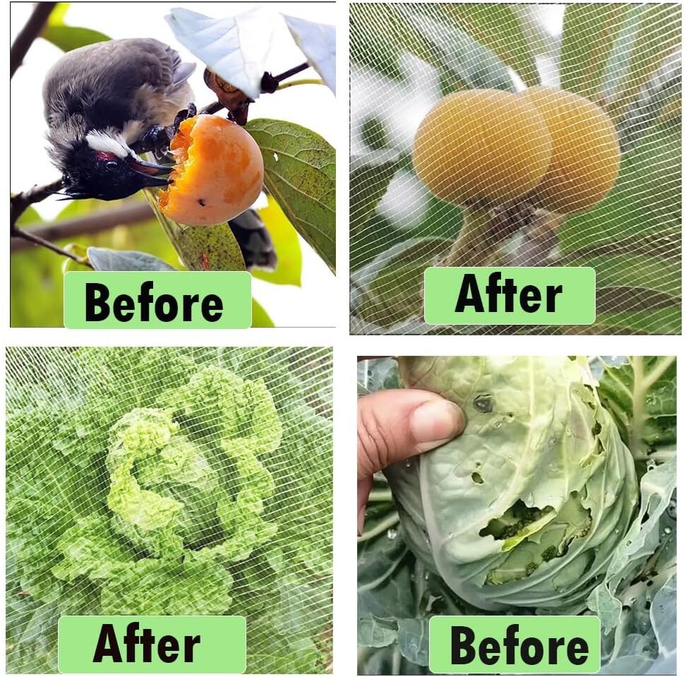 20~50ft Mosquito Garden Bug Insect Netting Barrier Bird Net Plant Protect Mesh