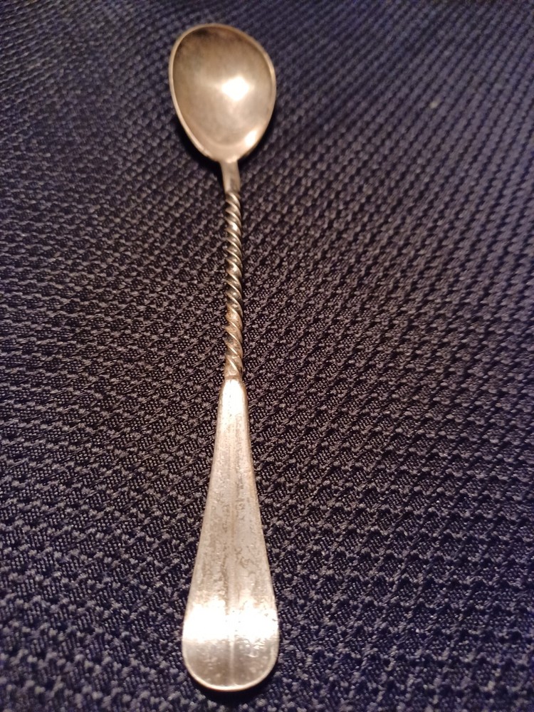VTG SILVERPLATE TWISTED ROPE STEM SERVING SPOON FLATWARE SFW-17