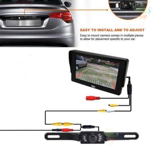 CMOS Car Rear View Backup Parking Reverse Camera Back HD Vision Waterproof 7 LED