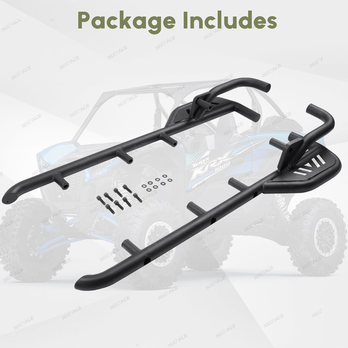 Rock Sliders Side Nerf Bars 2 Door for 20-23 Kawasaki Teryx KRX 1000 #99994-1314