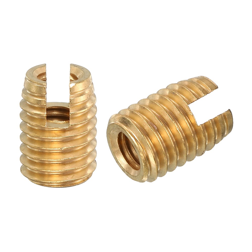 Self Tapping Threaded Inserts, 5pcs Inner M8 M12x15 Brass Nuts
