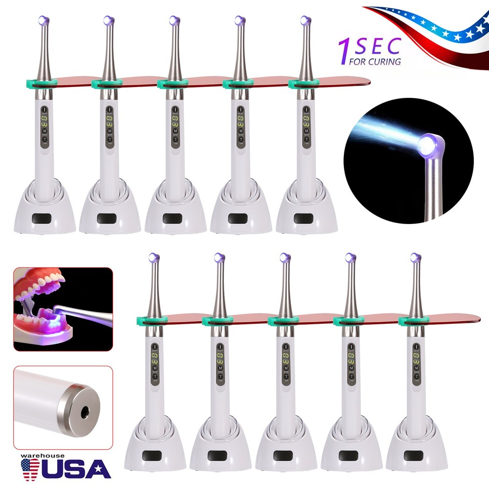 Dental Wireless ILED Curing Light Lamp 1 Second Curing 2500mw/c㎡ USA