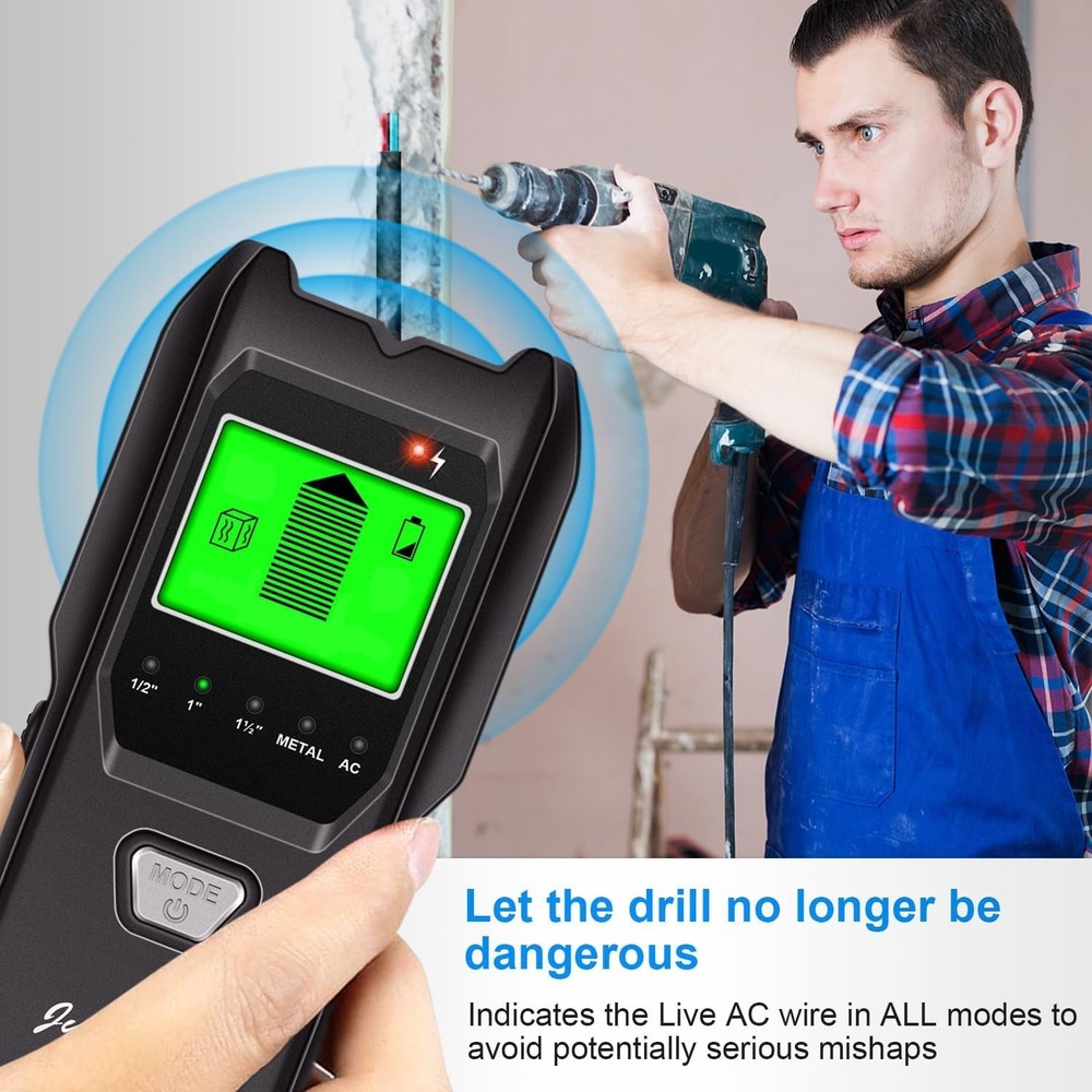 5 in 1 Multifunction Stud Detector - Accurate Center & Edge