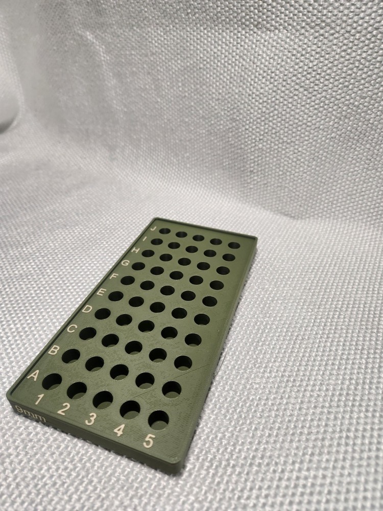 9mm 50 rd reloading tray, stackable, diffrent color options