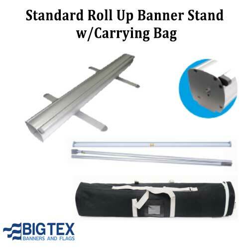 Retractable Roll Up Banner Stand - 23"x 66" - Includes Fabric Print