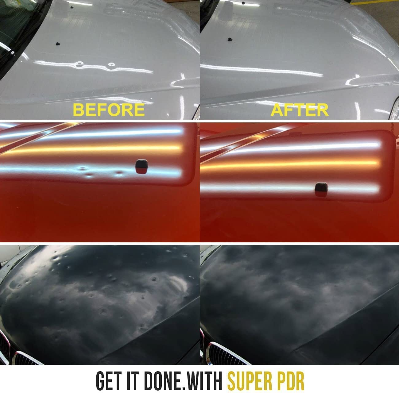 113 Pcs Paintless Dent Removal Rods Stainless Steel Tool Kit Dent Repair Tools