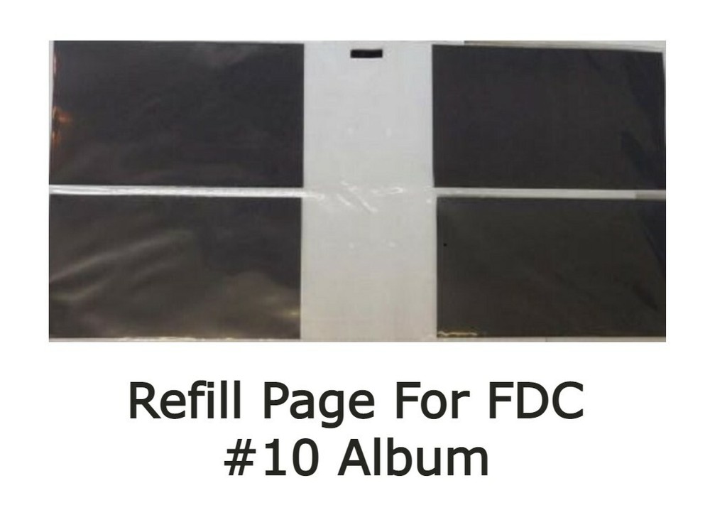 Extra REFILL Double Sided PAGE For US First Day Covers #10 Album By Showgard NEW