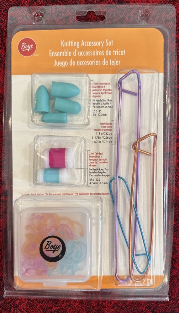 Boye 45 Piece Accessory Knitting Kit Multicolor NIB