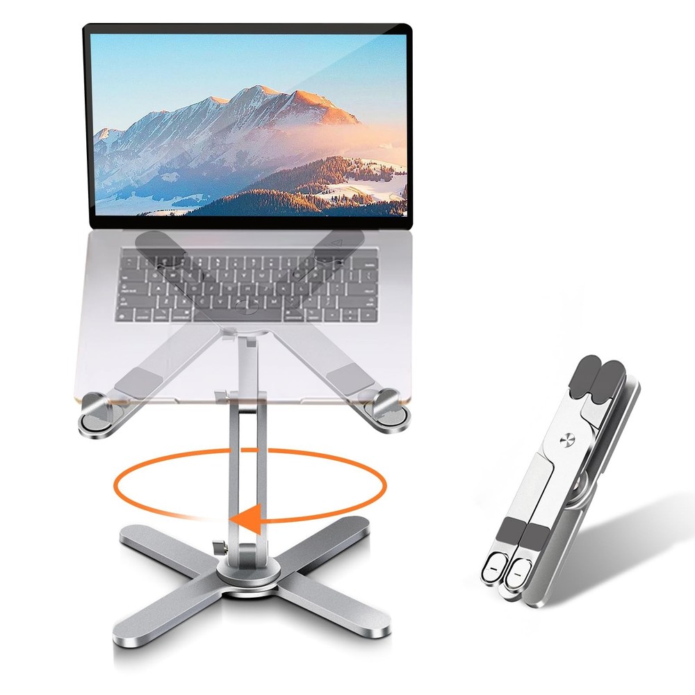 Laptop Stand with 360 Rotating Base, Computer Notebook Laptop Riser... Fast Ship