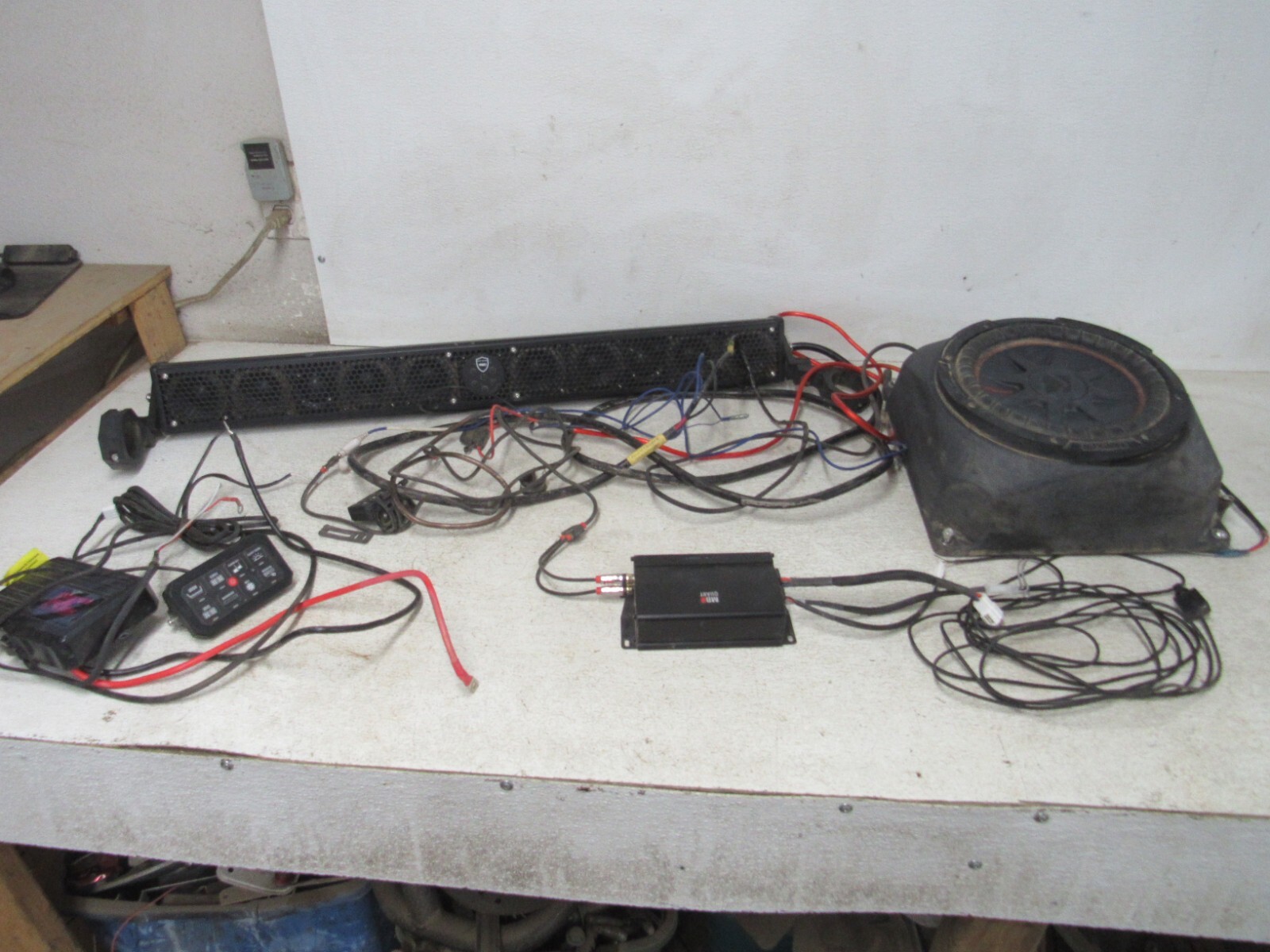 23 HONDA TALON 1000 X 4 STEREO SOUND BAR 10" KICKER SUBWOOFER MB QUART AMP #0455