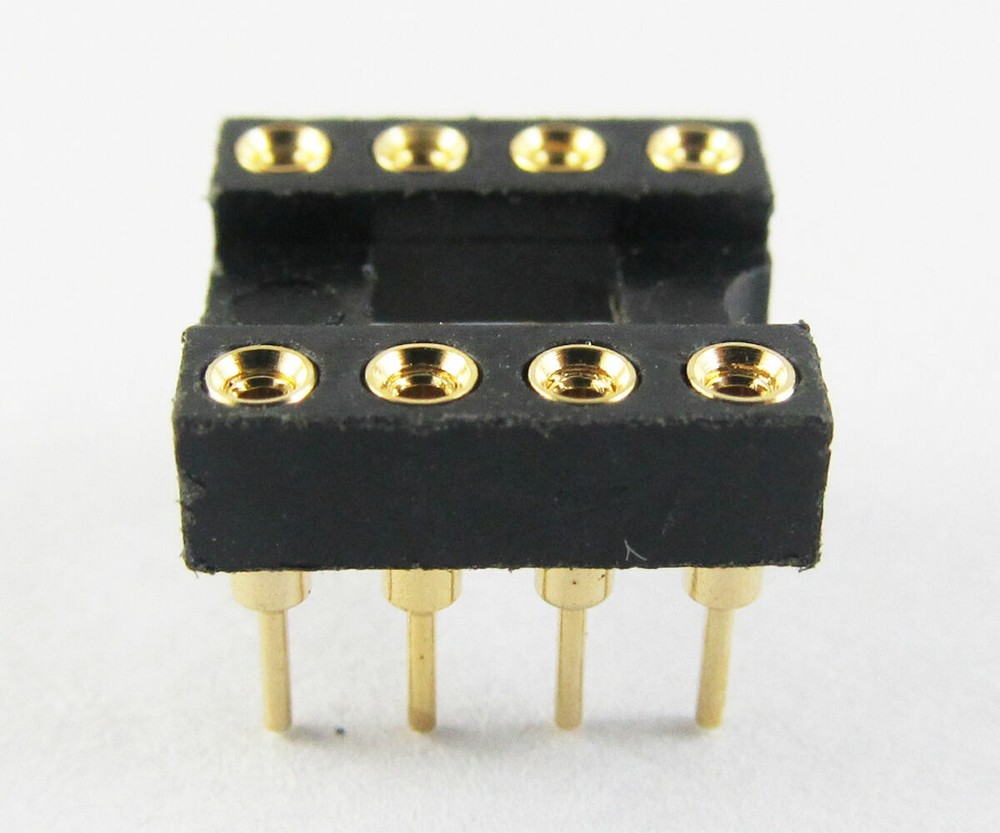 60pcs IC Socket Adapter 8 PIN Round DIP High Quality Gold